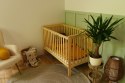 KLUPŚ Łóżeczko z barierką IWON sosna 120x60