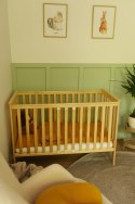 KLUPŚ Łóżeczko z barierką IWON sosna 120x60