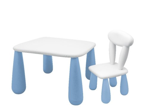 MALTEX SET LUNA CLASSIC Stolik dla dzieci + krzesełko biały/niebieski