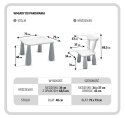 MALTEX SET LUNA CLASSIC Stolik dla dzieci + krzesełko biały/różowy