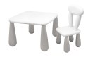 MALTEX SET LUNA CLASSIC Stolik dla dzieci + krzesełko biały/szary