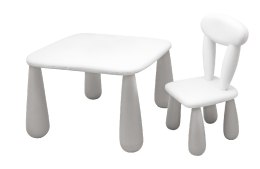 MALTEX SET LUNA CLASSIC Stolik dla dzieci + krzesełko biały/szary