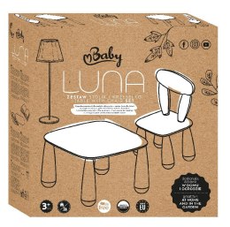 MALTEX SET LUNA CLASSIC Stolik dla dzieci + krzesełko biały/zielony