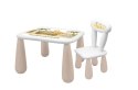 MALTEX SET LUNA MADAGASKAR Stolik dla dzieci + krzesełko biały/beżowy