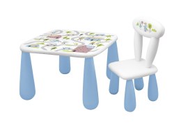 MALTEX SET LUNA TOWN Stolik dla dzieci + krzesełko biały/niebieski