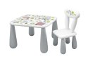 MALTEX SET LUNA TOWN Stolik dla dzieci + krzesełko biały/szary
