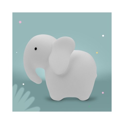 Lampka nocna led Słonik biały z pilotem MARY'S MW61258