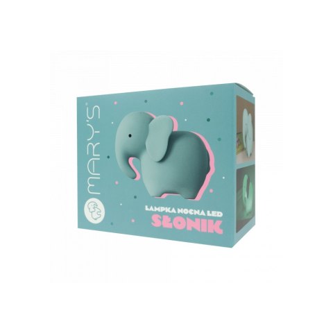 Lampka nocna led Słonik turkusowy MARY'S MW61259