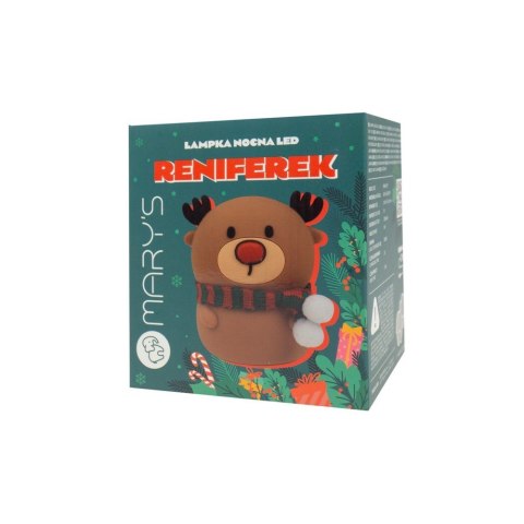 Lampka nocna LED Reniferek z szalikiem MARY'S MW61419