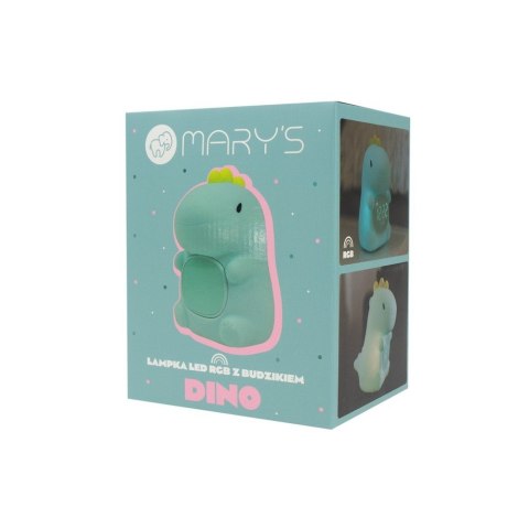 Lampka nocna LED RGB Dino z budzikiem MARY'S MW61483