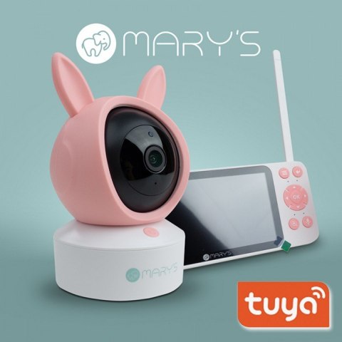 MARY'S MW61500 Niania kamera elektroniczna 2w1 Królik różowy WIFI TUYA